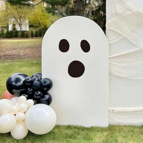 Halloween Ghost Backdrop Stickers - Spooky White Ghost Decals for Party Decorations