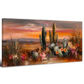 48-Inch Desert Cactus Wall Art Canvas Sunset Landscape Decor - Southwest Style
