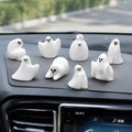 Halloween Ghost Car Dashboard Decor 8-Piece Miniature Figurines for Monitors & Office