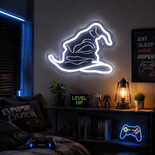 Wizard Hat Neon Sign LED Wall Decor Halloween Party Gift