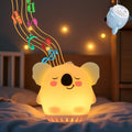 Mini Koala Night Light for Kids - 9 Color Silicone LED Lamp with White Noise & Touch Control