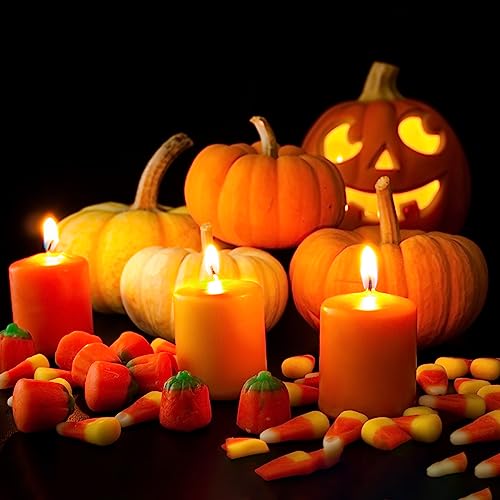 Orange Votive Candles Set of 36 - 1.5 Inch Unscented, 10 Hour Burn Time for Weddings Parties Halloween Fall and Home Decor - Variation: Orange / 1.5 Inch, 36 Pack
