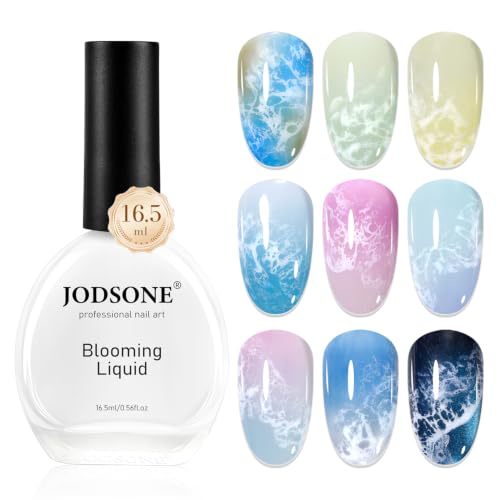 JODSONE Ocean Wave Blooming Gel Nail Polish B1501 - White Wave Effect, 16.5ml