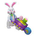 4 Ft Tall Easter Bunny Inflatable with Lights and Accessories - Outdoor Decoration