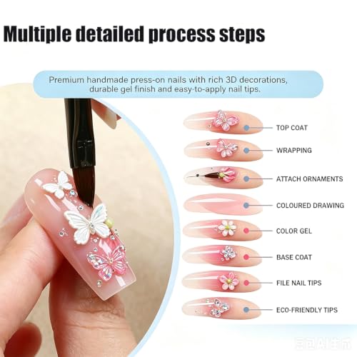 Handmade Short Black French Tip Press On Nails - Square Fake Nails with Variation: Handmade-Designs2