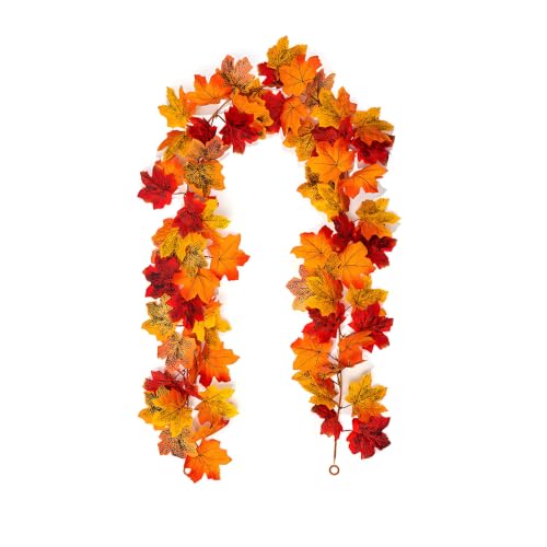 Fall Leaves Garland - 78.7 Inch Autumn Decor for Halloween & Thanksgiving - Variation of THIS listing