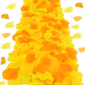 Artificial Orange and Yellow Rose Petals for Wedding and Party Decor - 3000 Pcs