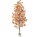 Eucalyptus Artificial Tree - 6ft Fall Outdoor Indoor Potted Autumn Decoration Variation of Eucalyptus / 6ft