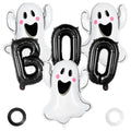 Halloween Ghost Balloons Set - 6pcs Foil Balloons for Party Decorations