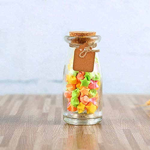 Tall 100ml Glass Jars with Cork Lids - 30pcs Mini Potion Bottles Set