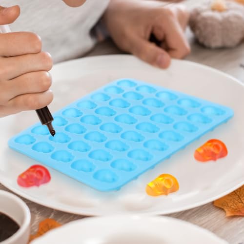 Halloween Gummy Skull Silicone Mold - 40 Cavity Skeleton Ice Cube & Chocolate Tray - Variation 1
