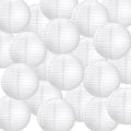 10 Inch White Paper Lanterns - Pack of 40 Hanging Chinese Japanese Decor