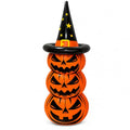 Inflatable Halloween Pumpkin Decoration - 67 Inch Jack O Lantern Yard Display with Witch Hat