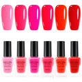GELLEN Red Pink Nail Polish Set - Quick Dry No UV Needed - Bright Red & Pink Variations