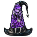 Halloween Snow Globe Lighted Witch Hat Decor - Purple LED Glitter Water Globe - Witch Hat Variation