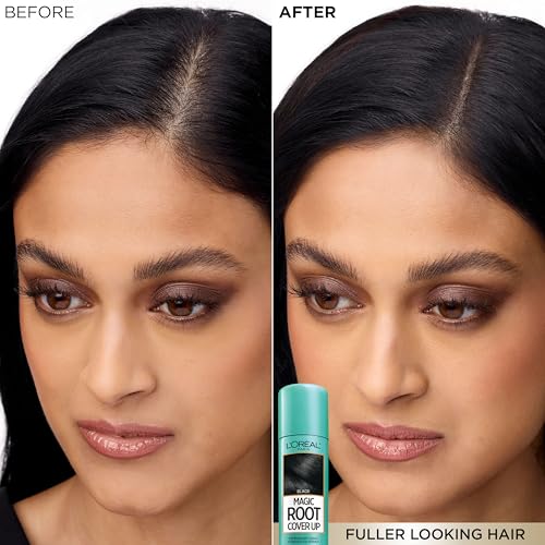 Gray Hair Root Cover Spray - Medium Brown, 2 oz - Buildable & Transfer-Resistant