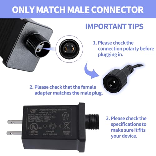 4-Pack Outdoor Inflatable Yard Power Adapter - 12V 1.25A Waterproof Transformer for Holiday Decorations - Variation 4