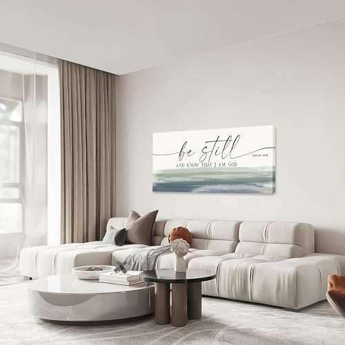Large Christian Wall Art Bible Verse Psalm Canvas Print for Home & Church 30x60