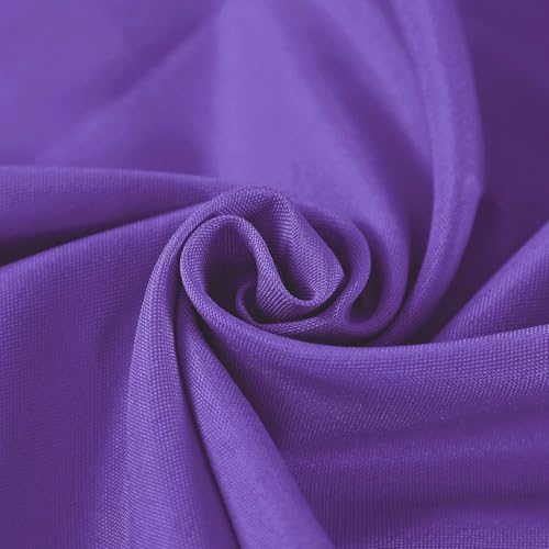 60 Inch Round Washable Polyester Tablecloth - Purple, Wedding & Party Decor