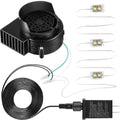 Inflatable Fan Replacement 12V 0.8A Blower with 1.5A Adapter & LED Lights - Holiday Decor