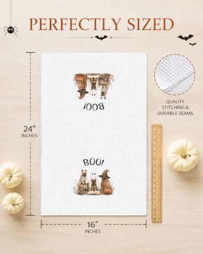 Halloween Dog Kitchen Towel - German Shepherd Gift for Fall Decor