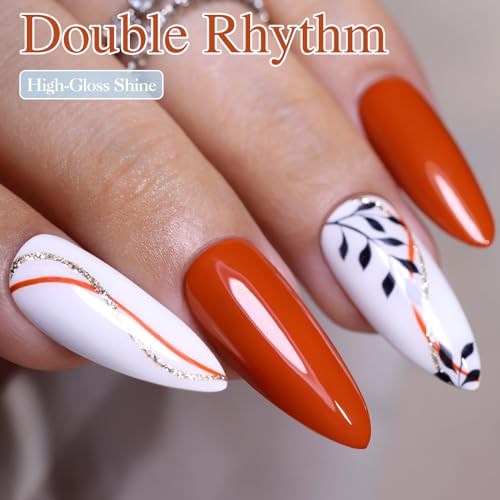 Gel Polish 15ML Pumpkin Orange - Same Color, Sheer, Soak Off, Long-Lasting Manicure