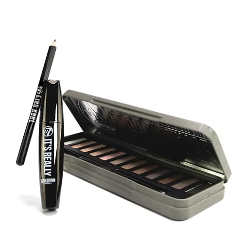 W7 Meet Your Mattes Gift Set 6.9oz Eyeshadow, Mascara & Eyeliner Kit