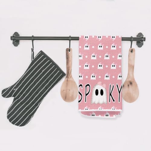 Halloween Ghost Hand Towels - Pink Fall Autumn Decor - Pumpkin-01