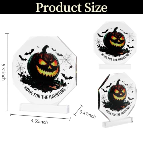 Halloween Spooky Jack O' Lantern Decor with Bats & Spiderwebs - Indoor Tabletop Accent