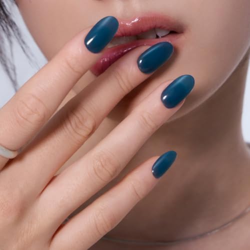Semi Cured Gel Nail Strips - Blueberry Veil, Easy Application, Long-Lasting