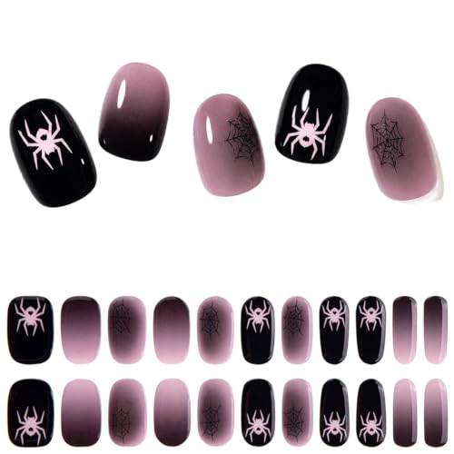 Halloween Gel Nail Stickers Set - Spider Web & Spider Design for DIY Manicure - Halloween Variation