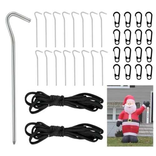 48 Pack Inflatable Stakes and Tethers for Outdoor Decorations and Tents