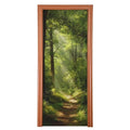Stretch Fabric Door Cover 32x79 Inches for Holiday & Party Decor - Forest Design