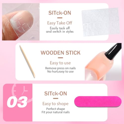 Red Long Stiletto Press On Nails Set with Glue & Tabs - Matte Finish, 144pcs, Easy DIY Manicure