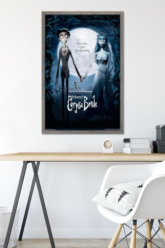 Tim Burton's The Corpse Bride Wall Poster - Barnwood Frame 22.375" x 34" - Modern Decor