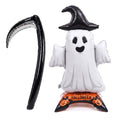 Halloween Ghost Balloon with Sickle - Large Self-Standing Party Decoration