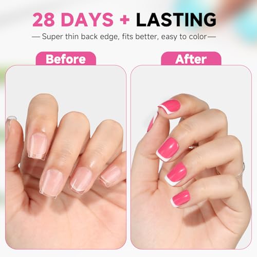 UNA GELLA Extra Short Square Gel Nail Tips A02 - Deep Matte Finish, 312pcs
