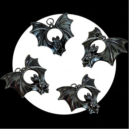 Halloween Bat Shower Curtain Hooks Set - Black Bat Style 2, Rustproof Stainless Steel, 12 Pieces