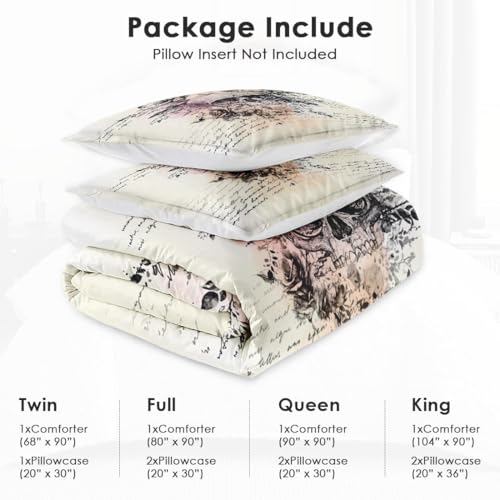 Gothic King Comforter Set - All Season Microfiber Bedding with Vibrant Digital Print - Multi 8