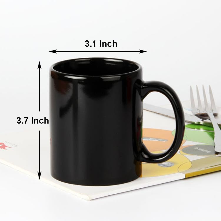 Black Up Yours Middle Finger Mug - Funny Ceramic Coffee Cup, Novelty Gag Gift