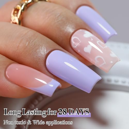 Gel Nail Polish 15ML - Purple Lilac - Same Color, Soak Off, Salon & DIY