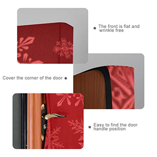 Qilmy Christmas Snowflakes Door Cover - Washable 32x79 Inch Holiday Front Door Decor (Variation of THIS listing: 79"L x 32"W)