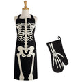 Halloween Skeleton Apron & Oven Mitt Set - Fun Kitchen Accessories