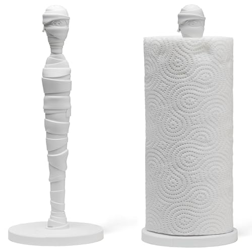 Funny Mummy Paper Towel Holder - Halloween Kitchen Decor, Cute Countertop Stand