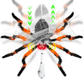 Halloween Animatronic Giant Hanging Spider with Egg Sac - 44 Inch, Orange & Black, Lights & Sounds