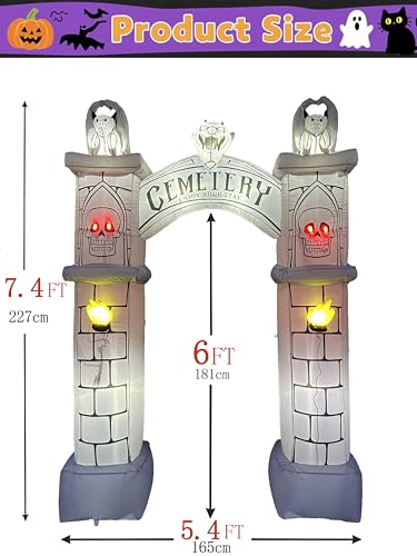 Halloween Inflatable Ghost Car Decoration Kit - 7.4FT Trunk or Treat, Outdoor Haunted House, SUV Garage Door Decor - Variation: Ghost