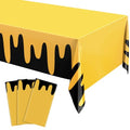 Dark Yellow 3-Pack Waterproof Rectangle Tablecloths - Birthday Party Supplies
