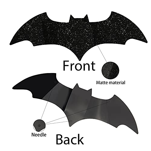 Halloween Hanging Bat Decorations Set - Glittery 3D Wall Decals, 36pcs
