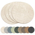 Beige 13-Inch Reversible Vinyl Placemats Set of 4 - Wipeable Table Mats