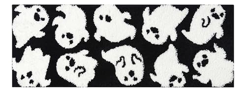 Ghost Halloween Bathroom Runner Rug 18x45 Inches Non Slip Microfiber Decor